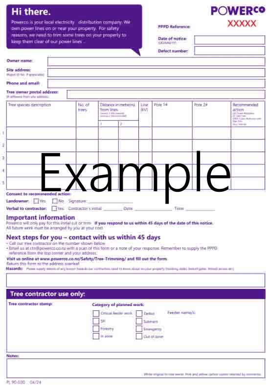 PPPD notice form